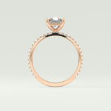 2.0 CT Radiant Cut Pave Lab-Grown Diamond Engagement Ring 12