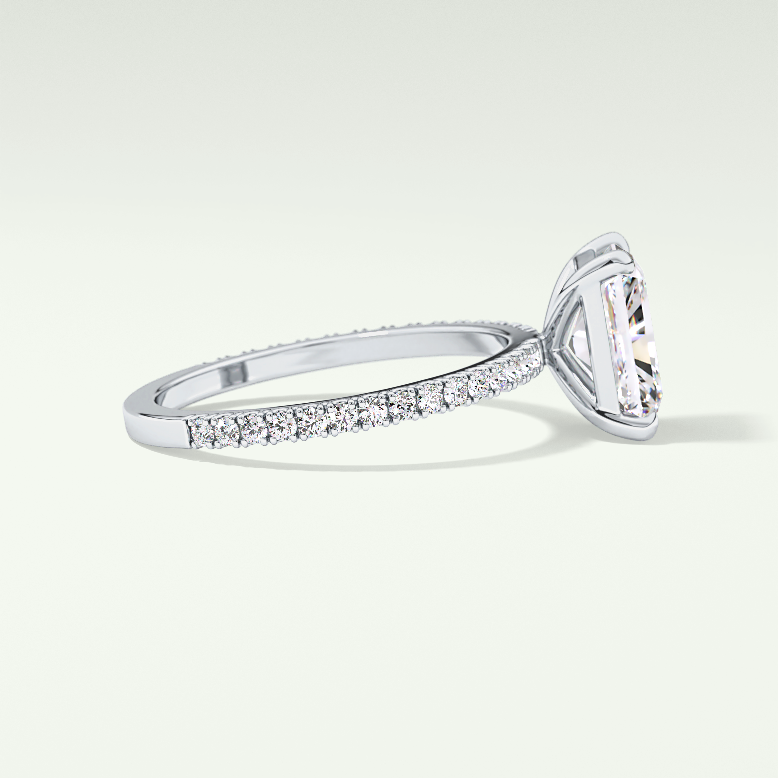 2.0 CT Radiant Cut Pave Lab-Grown Diamond Engagement Ring 15