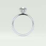 2.0 CT Radiant Cut Pave Moissanite Engagement Ring