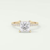 2.0 CT Princess Cut Pave Lab-Grown Diamond Engagement Ring 1
