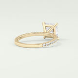 2.0 CT Princess Cut Pave Lab-Grown Diamond Engagement Ring 2
