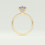 2.0 CT Princess Cut Pave Lab-Grown Diamond Engagement Ring 4