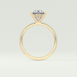 2.0 CT Princess Cut Pave Lab-Grown Diamond Engagement Ring 4