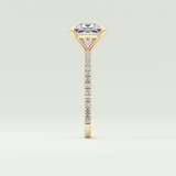 2.0 CT Princess Cut Pave Lab-Grown Diamond Engagement Ring 5