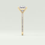 2.0 CT Princess Cut Pave Lab-Grown Diamond Engagement Ring 6