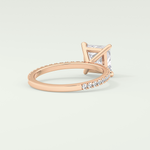 2.0 CT Princess Cut Pave Lab-Grown Diamond Engagement Ring 10