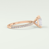 2.0 CT Princess Cut Pave Lab-Grown Diamond Engagement Ring 11