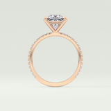 2.0 CT Princess Cut Pave Lab-Grown Diamond Engagement Ring 12