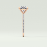 2.0 CT Princess Cut Pave Lab-Grown Diamond Engagement Ring 13