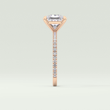 2.0 CT Princess Cut Pave Lab-Grown Diamond Engagement Ring 14