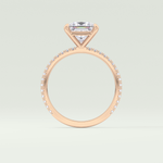 2.0 CT Princess Cut Pave Lab-Grown Diamond Engagement Ring 16