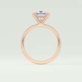 2.0 CT Princess Cut Pave Lab-Grown Diamond Engagement Ring 16