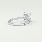 2.0 CT Princess Cut Pave Lab-Grown Diamond Engagement Ring 18