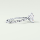 2.0 CT Princess Cut Pave Lab-Grown Diamond Engagement Ring 19