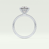 2.0 CT Princess Cut Pave Lab-Grown Diamond Engagement Ring 20