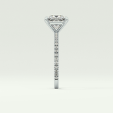 2.0 CT Princess Cut Pave Lab-Grown Diamond Engagement Ring 21