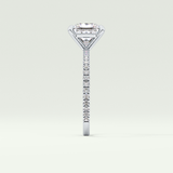 2.0 CT Princess Cut Pave Lab-Grown Diamond Engagement Ring 22