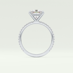 2.0 CT Princess Cut Pave Lab-Grown Diamond Engagement Ring 24