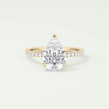 2.0 CT Pear Cut Pave Lab-Grown Diamond Engagement Ring 1