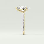 2.0 CT Pear Cut Pave Lab-Grown Diamond Engagement Ring 4