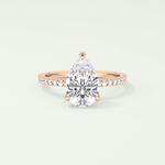 2.0 CT Pear Cut Pave Lab-Grown Diamond Engagement Ring 7