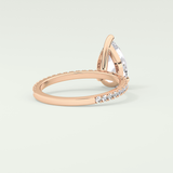 2.0 CT Pear Cut Pave Lab-Grown Diamond Engagement Ring 8