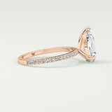 2.0 CT Pear Cut Pave Lab-Grown Diamond Engagement Ring 9