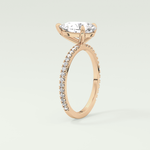 2.0 CT Pear Cut Pave Lab-Grown Diamond Engagement Ring 11