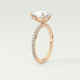 2.0 CT Pear Cut Pave Lab-Grown Diamond Engagement Ring 11