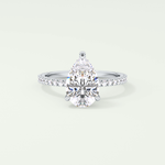 2.0 CT Pear Cut Pave Lab-Grown Diamond Engagement Ring 13