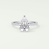 2.0 CT Pear Cut Pave Lab-Grown Diamond Engagement Ring 13