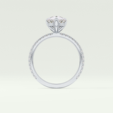 2.0 CT Pear Cut Pave Lab-Grown Diamond Engagement Ring 18