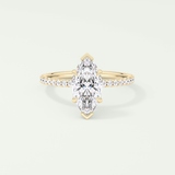 1.5 CT Marquise Cut Pave Lab-Grown Diamond Engagement Ring 1