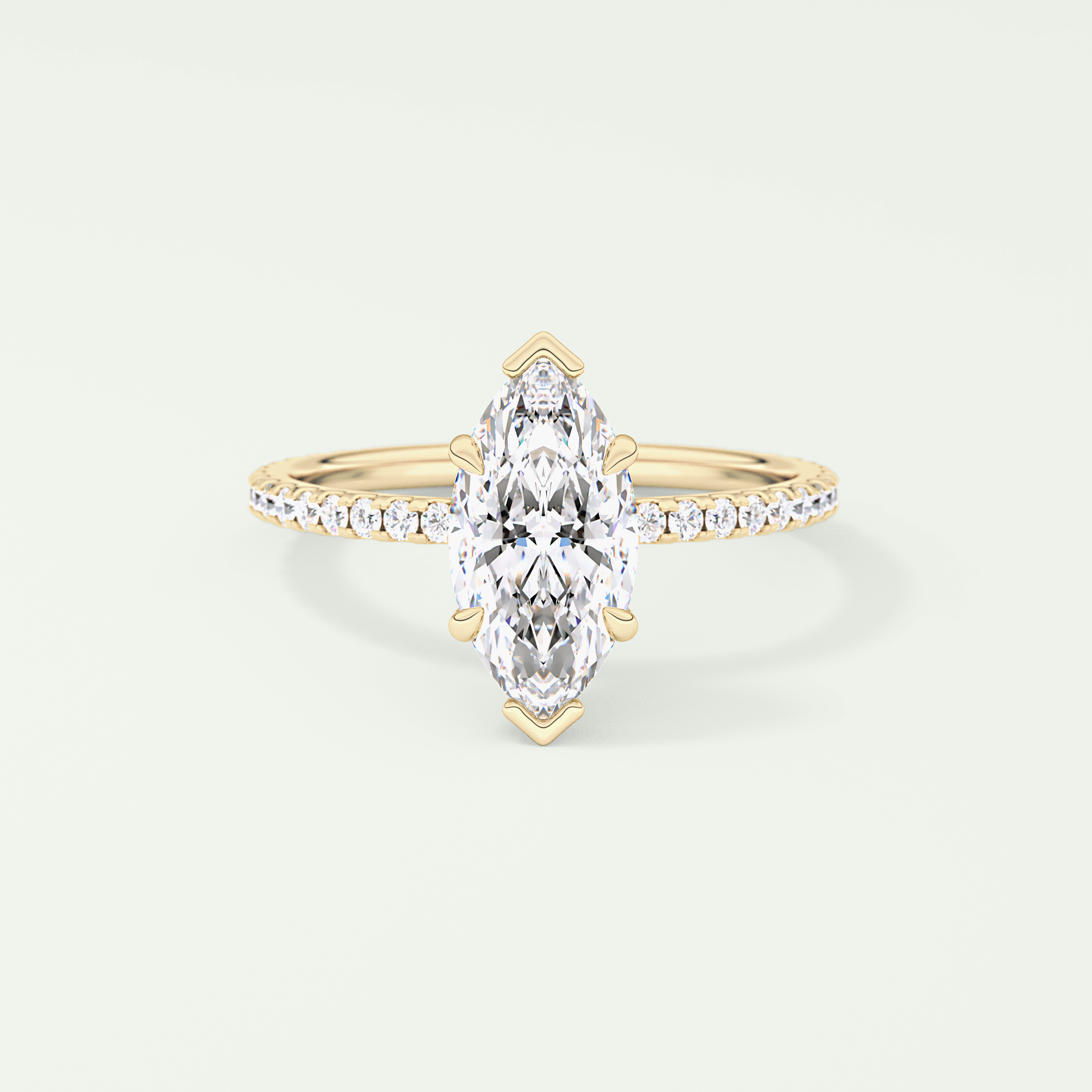1.5 CT Marquise Cut Pave Lab-Grown Diamond Engagement Ring 1