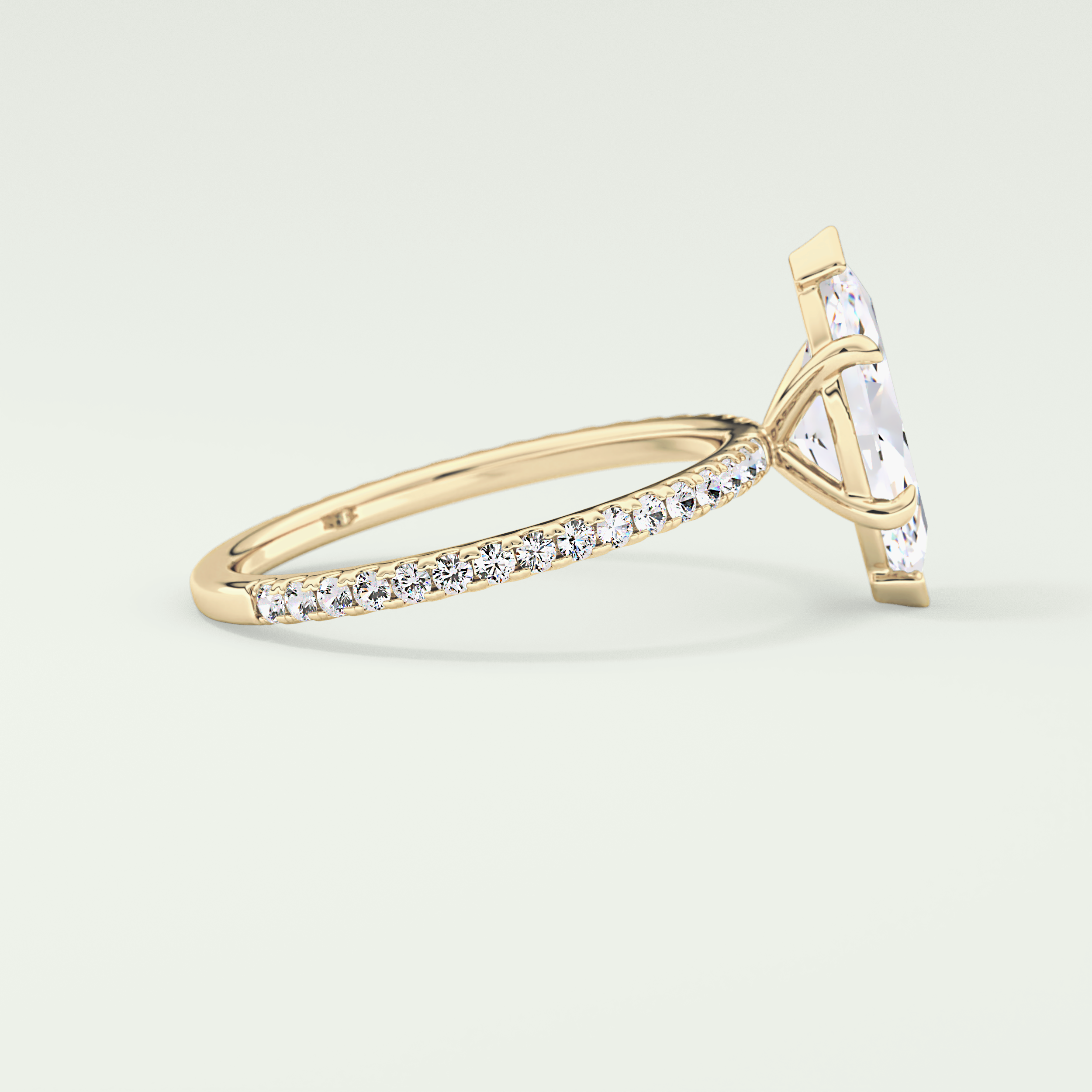 1.5 CT Marquise Cut Pave Lab-Grown Diamond Engagement Ring 3