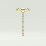1.5 CT Marquise Cut Pave Lab-Grown Diamond Engagement Ring 4