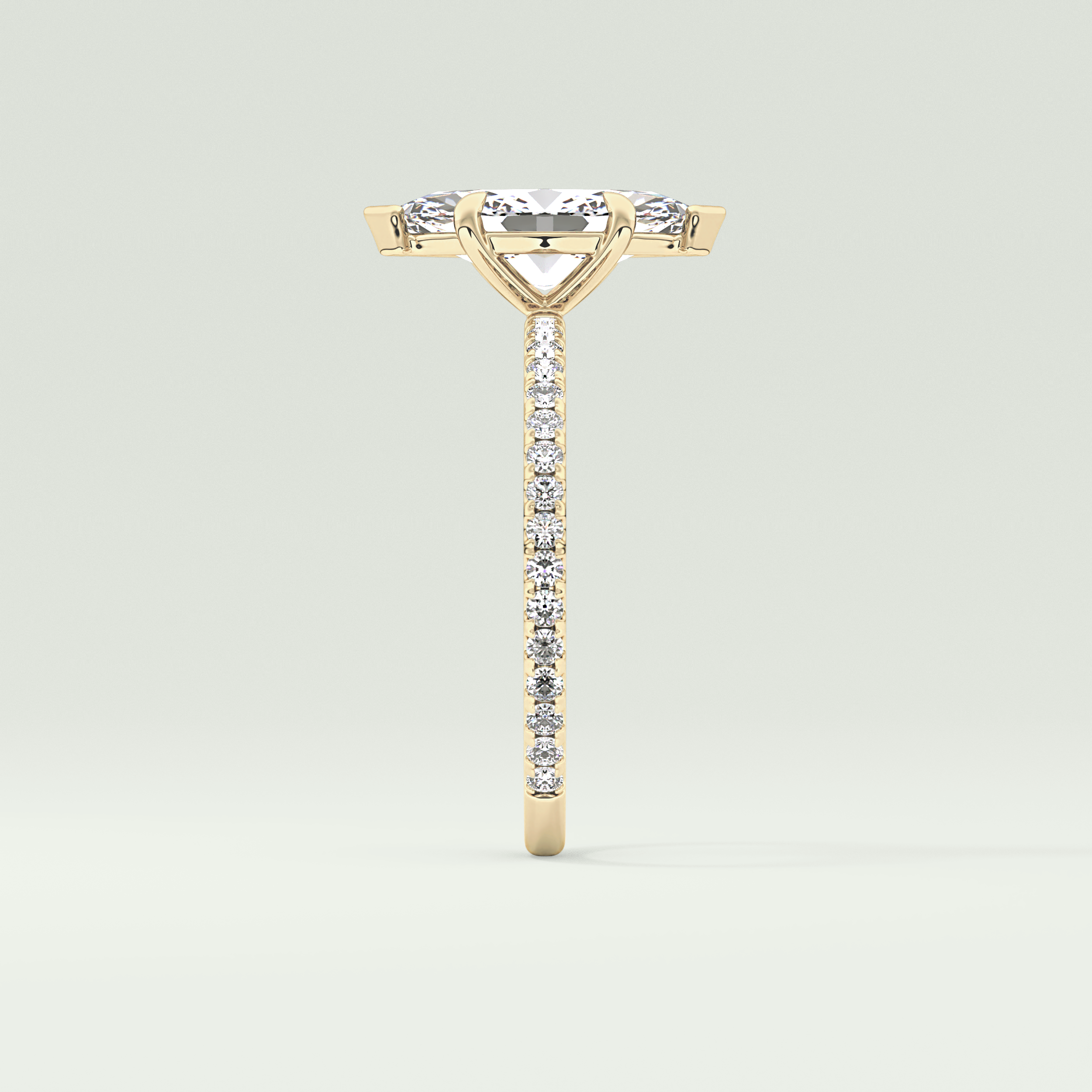 1.5 CT Marquise Cut Pave Lab-Grown Diamond Engagement Ring 4