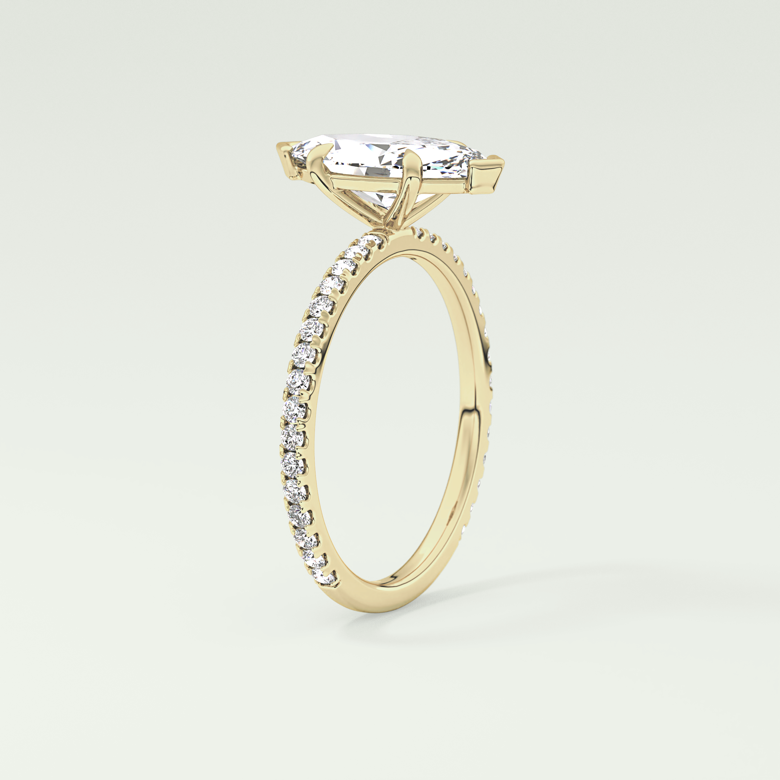 1.5 CT Marquise Cut Pave Lab-Grown Diamond Engagement Ring 5
