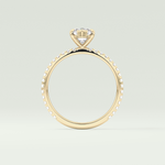 1.5 CT Marquise Cut Pave Moissanite Engagement Ring