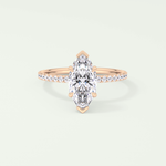 1.5 CT Marquise Cut Pave Lab-Grown Diamond Engagement Ring 7