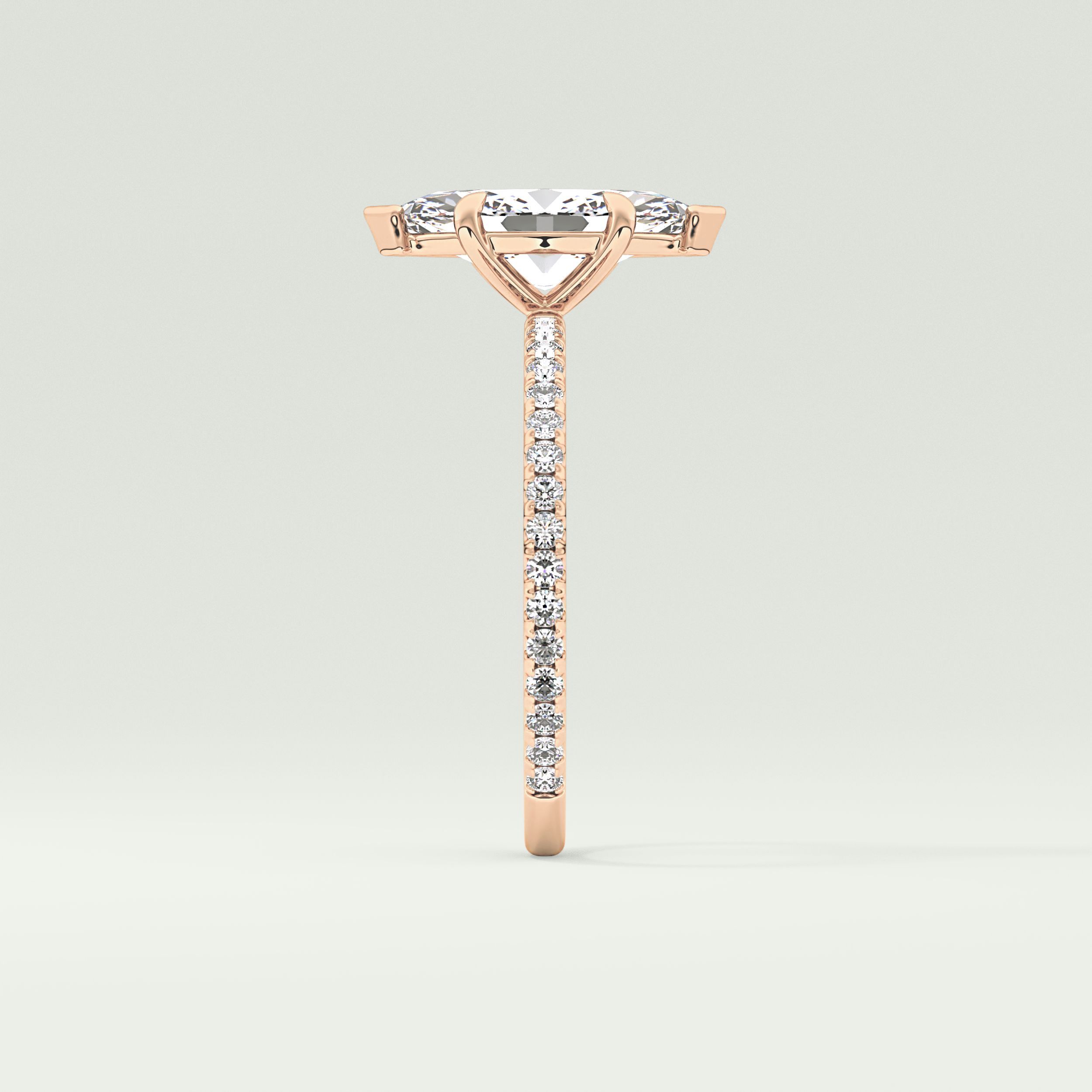 1.5 CT Marquise Cut Pave Lab-Grown Diamond Engagement Ring 10