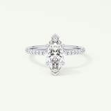 1.5 CT Marquise Cut Pave Lab-Grown Diamond Engagement Ring 13