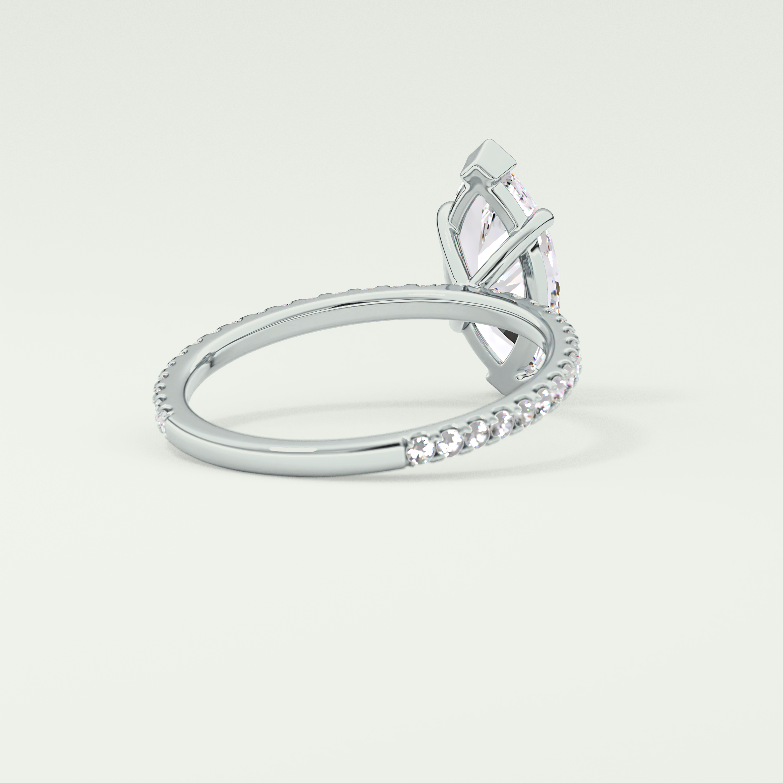 1.5 CT Marquise Cut Pave Lab-Grown Diamond Engagement Ring 14