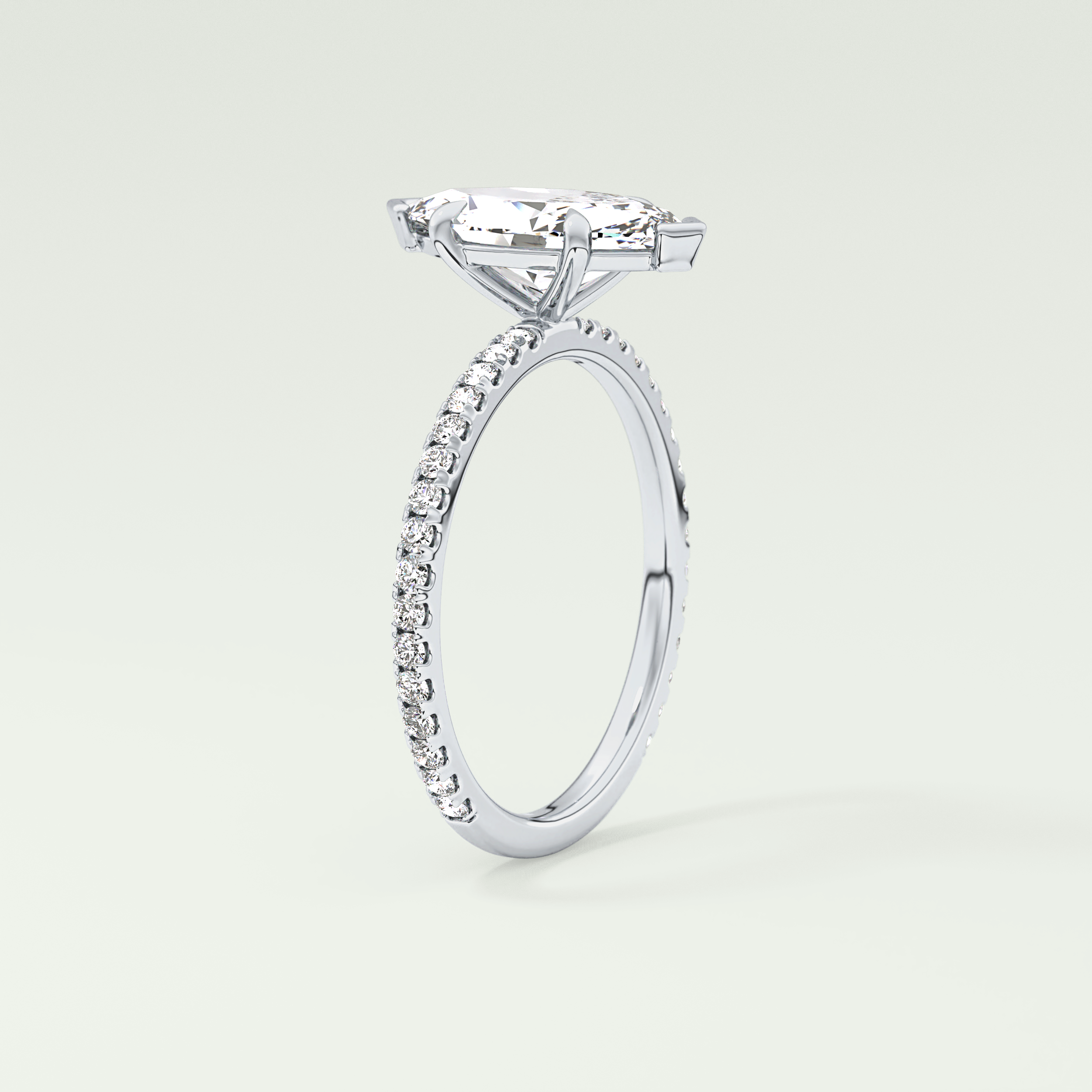 1.5 CT Marquise Cut Pave Lab-Grown Diamond Engagement Ring 17