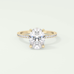 2.0 CT Oval Cut Pave & Hidden Halo Lab-Grown Diamond Engagement Ring 1