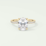 2.0 CT Oval Cut Pave & Hidden Halo Lab-Grown Diamond Engagement Ring 1