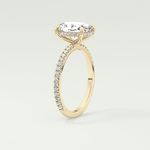 2.0 CT Oval Cut Pave & Hidden Halo Lab-Grown Diamond Engagement Ring 5