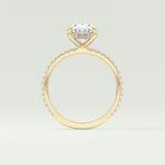 2.0 CT Oval Cut Pave & Hidden Halo Lab-Grown Diamond Engagement Ring 6