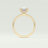 2.0 CT Oval Cut Pave & Hidden Halo Lab-Grown Diamond Engagement Ring 6