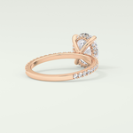 2.0 CT Oval Cut Pave & Hidden Halo Lab-Grown Diamond Engagement Ring 8